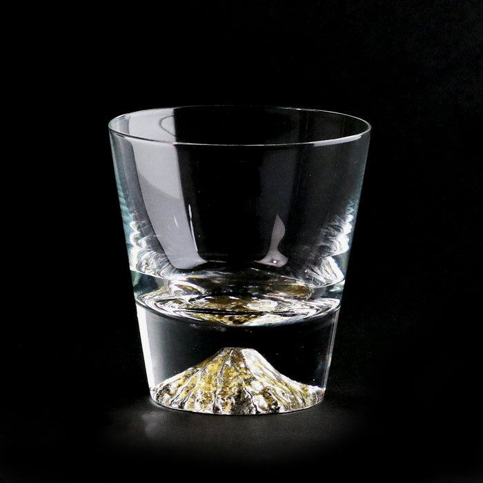 Mt. Fuji Glass Rock Glass - Gold Fuji (Gold Leaf)