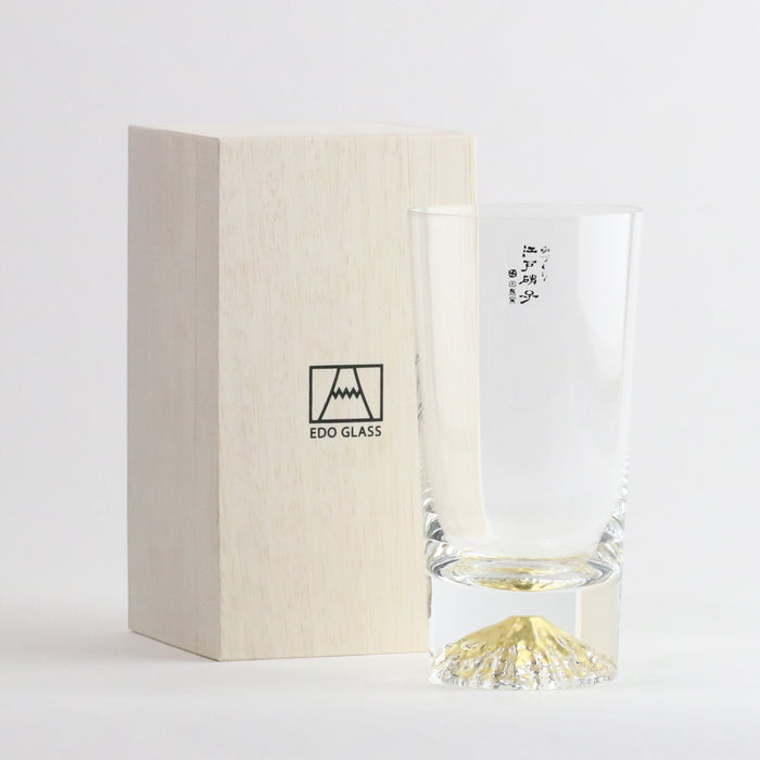 Mt. Fuji Glass Tumbler - Gold Fuji (Gold Leaf)