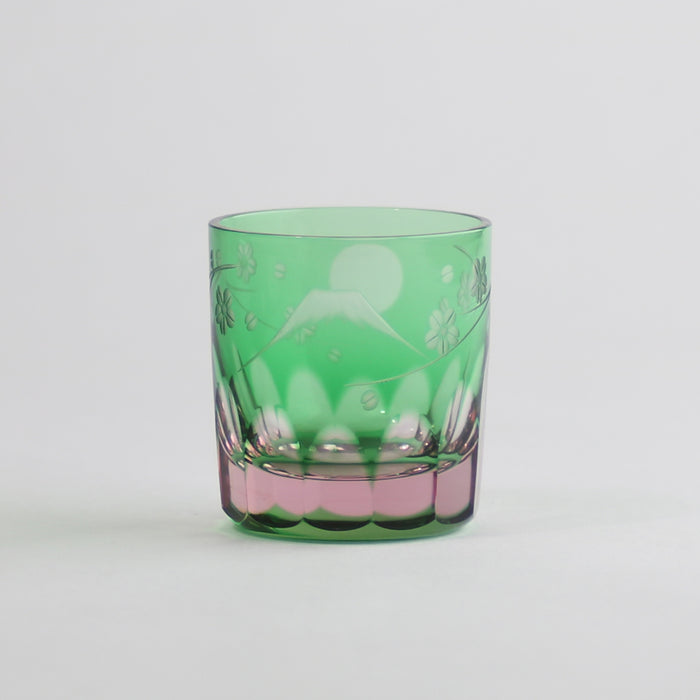 【PRO会員限定】富士桜文様 ぐい呑み ピンクミドリ