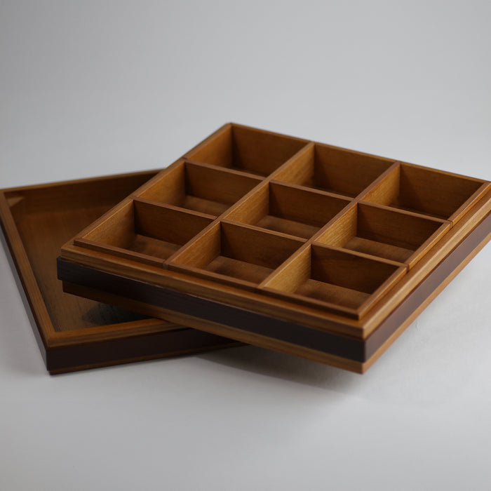 【PRO会員限定】江戸切子収納箱 9枡 一段蓋付き