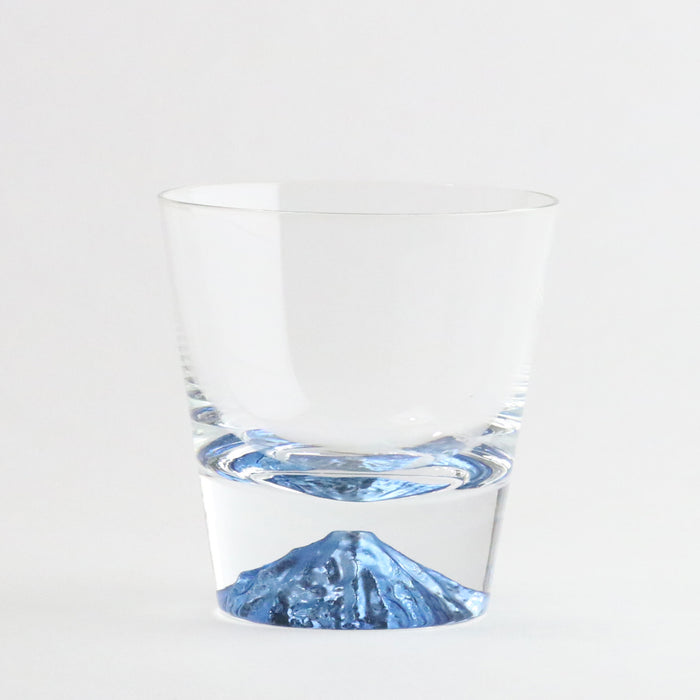 Mt. Fuji Glass Rock Glass - Blue Fuji