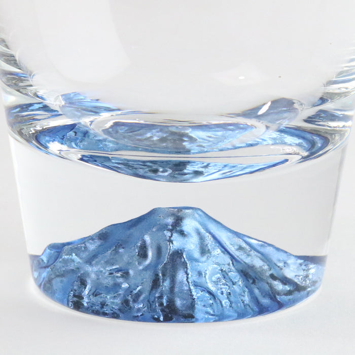 Mt. Fuji Glass Rock Glass - Blue Fuji